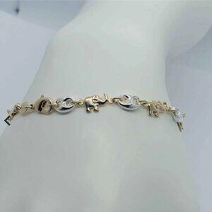 Unveil True Elegance: Brazilian 18k Gold-Filled Elephant Bracelet